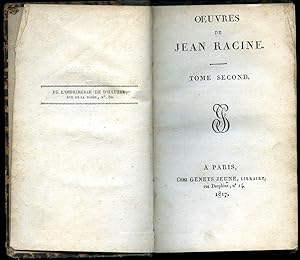 Seller image for Oeuvres de Jean Racine | Tome Second [Volume II / 2] Only for sale by Little Stour Books PBFA Member