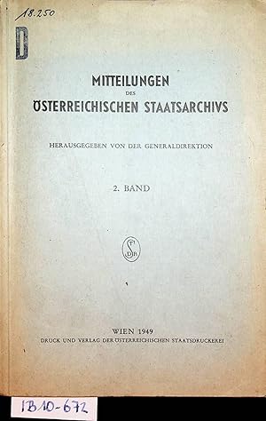Mitteilungen des Österreichischen Staatsarchivs 2. Band