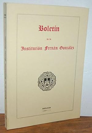 Seller image for BOLETN DE LA INSTITUCIN FERNN GONZLEZ. Ao LX. Nm. 196 -1981 for sale by EL RINCN ESCRITO