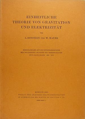 Einheitliche Theorie von Gravitation und Elektrizität (Unified Theory of Gravitation and Electric...