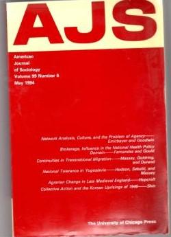 Seller image for AJS. American Journal of Sociology. Volume 99 Number 6. May 1994. for sale by Antiquariat Puderbach