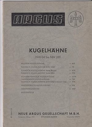 Kugelhähne NW 04 bis NW 200. K1 Ausgabe 12.58