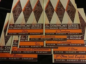 THE SYMPHONY SERIES ALL-WAGNER FESTIVAL PROGRAM (Nine books sheet music)