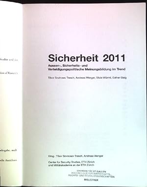 Seller image for Sicherheit 2011: Aussen-, Sicherheits- und Verteidigungspolitische Meinungsbildung im Trend. for sale by books4less (Versandantiquariat Petra Gros GmbH & Co. KG)