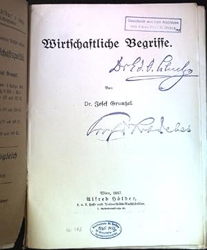 Imagen del vendedor de Wirtschaftliche Begriffe. Ein neuer Versuch zur wissenschaftlichen Klrung der in der Volkswirtschaftslehre blichen Ausdrcke. a la venta por books4less (Versandantiquariat Petra Gros GmbH & Co. KG)