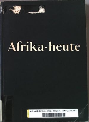 Immagine del venditore per Afrika - heute. Jahrbuch der deutschen Afrika Gesellschaft. venduto da books4less (Versandantiquariat Petra Gros GmbH & Co. KG)