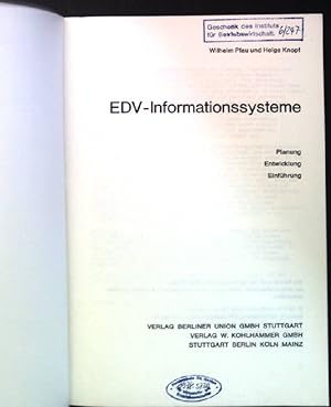 Bild des Verkufers fr EDV-Informationssysteme: Planung, Entwicklung, Einfhrung. zum Verkauf von books4less (Versandantiquariat Petra Gros GmbH & Co. KG)