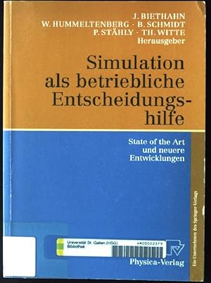 Imagen del vendedor de Simulation als betriebliche Entscheidungshilfe : state of the art und neuere Entwicklungen ; mit 20 Tabellen. a la venta por books4less (Versandantiquariat Petra Gros GmbH & Co. KG)