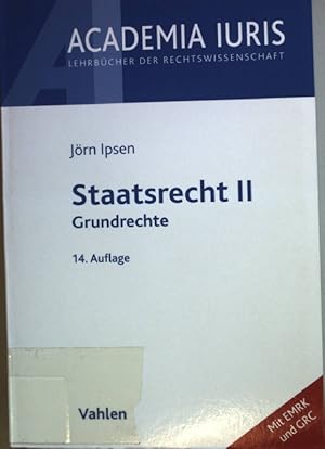 Bild des Verkufers fr Staatsrecht II: Grundrechte. Academia iuris zum Verkauf von books4less (Versandantiquariat Petra Gros GmbH & Co. KG)