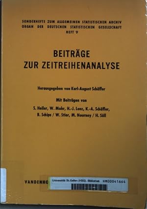 Bild des Verkufers fr Beitrge zur Zeitreihenanalyse. Allgemeines statistisches Archiv ; H. 9 zum Verkauf von books4less (Versandantiquariat Petra Gros GmbH & Co. KG)