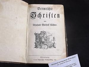 Bild des Verkufers fr Vermischte Schriften. 1. Teil. zum Verkauf von Antiquariat Bebuquin (Alexander Zimmeck)