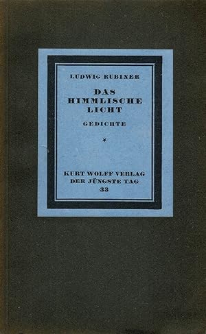 Seller image for Das himmlische Licht. Gedichte. (2. Aufl.). for sale by Antiquariat Reinhold Pabel