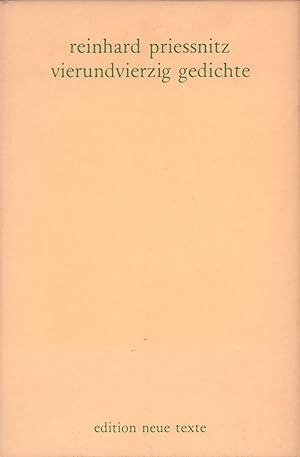 Bild des Verkufers fr Vierundvierzig Gedichte. (Hrsg. von Heimrad Bcker). (3. Aufl., hrsg. von Ferdinand Schmatz). zum Verkauf von Antiquariat Reinhold Pabel