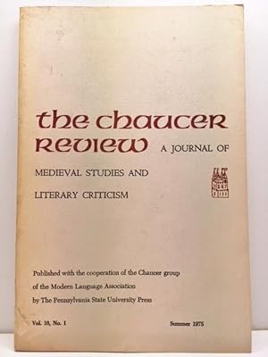 The Chaucer Review: A Journal of Medieval Studies and Literary Criticism Vol. 10, No. 1