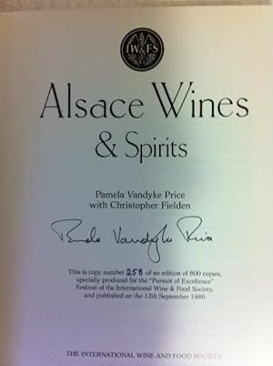 Seller image for Alsace Wines & Spirits. for sale by The Groaning Board