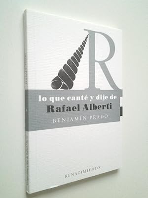 Imagen del vendedor de Lo que cant y dije de Rafael Alberti a la venta por MAUTALOS LIBRERA