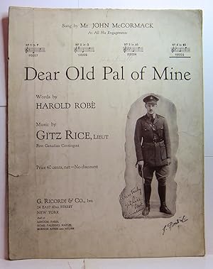 Seller image for Dear Old Pal of Mine Sung by Mr. JOHN McCORMACK for sale by Rose City Books