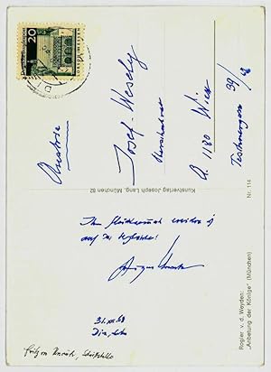 Imagen del vendedor de Eigenh. Bildpostkarte mit U. a la venta por Antiquariat INLIBRIS Gilhofer Nfg. GmbH