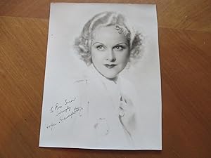 Original Photograph Of Actress Hope Hampton, Inscribed