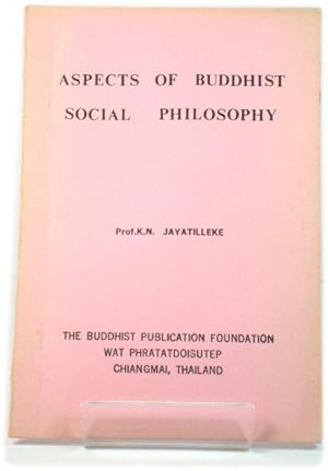 Imagen del vendedor de Aspects of Buddhist Social Philosophy: Two Essays a la venta por PsychoBabel & Skoob Books