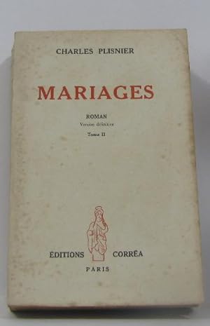 Seller image for Mariages tome deuxime for sale by crealivres