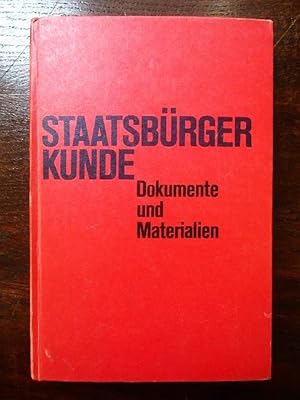 Seller image for Staatsbügerkunde Dokumente und Materialien for sale by Rudi Euchler Buchhandlung & Antiquariat
