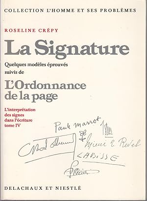 Image du vendeur pour La Signature, quelques modles prouvs suivis de L'Ordonnance de la page. mis en vente par le livre ouvert. Isabelle Krummenacher