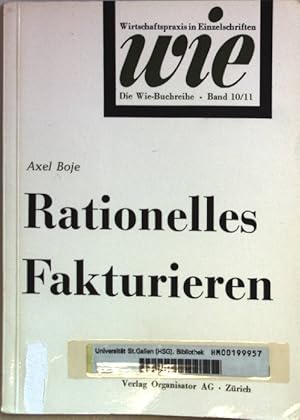 Bild des Verkufers fr Rationelles Fakturieren. zum Verkauf von books4less (Versandantiquariat Petra Gros GmbH & Co. KG)