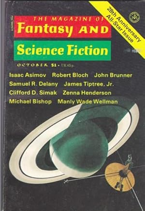 Image du vendeur pour The Magazine of Fantasy and Science Fiction October 1977, The First Stroke, What You See is What You Get, Prismatica, The Man Who Could Provide Us with Elephants, Brother, Caretaker, Leaps of Faith, Time-Sharing Angel, The Subtlest Difference, + mis en vente par Nessa Books