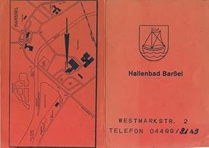 Bild des Verkufers fr Klapp Ansichtskarte / Postkarte Barel in Niedersachsen, Flyer Hallenbad Barel, Westmarkstr. 2, Zeiten, Preise, Anfahrt zum Verkauf von akpool GmbH