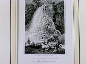 Der Wasserfall bei Golling, Der Gollinger Fall (Schwarzbachfall) in Tyrol. Imposante Ansicht des ...