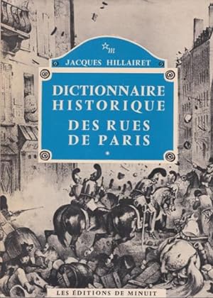 Dictionnaire historique des rues de Paris en 2 tomes