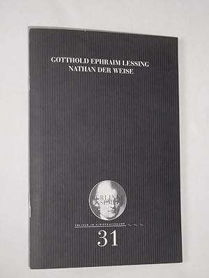 Bild des Verkufers fr Programmheft 31 Berliner Ensemble 2001/02. NATHAN DER WEISE von Lessing. Insz.: Claus Peymann, Bhnenbild/ Licht: Achim Freyer, Kostme: Maria-Elena Amos. Mit Peter Fitz (Nathan), Carmen-Maja Antoni, Ursula Hpfner, Anna Bger, Markus Meyer, Veit Schubert, Martin Seifert (mit Stckabdruck) zum Verkauf von Fast alles Theater! Antiquariat fr die darstellenden Knste