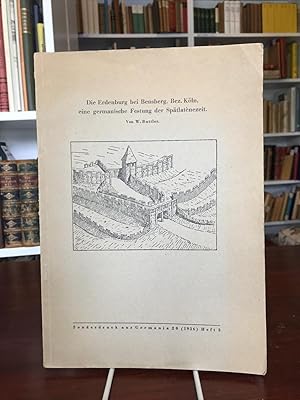 Bild des Verkufers fr Die Erdenburg bei Bansberg, Bez. Kln, eine germanische Festung der Sptlatenezeit. Sonderdruck aus Germania 20 (1936),Heft 3. zum Verkauf von Antiquariat Seibold