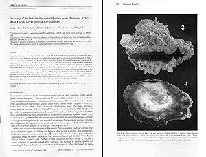 Imagen del vendedor de Discovery of the Indo-Pacific oyster Hyotissa hyotis (Linnaeus, 1758) in the Florida Keys (Bivalvia: Gryphaeidae). In 8vo, offp., pp. 11 with 6 figs. Offprint from Molluscan Research, 24(3): 149-159. a la venta por NATURAMA