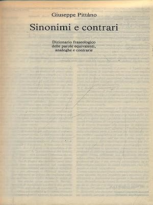 Seller image for Sinonimi e contrari for sale by Librodifaccia