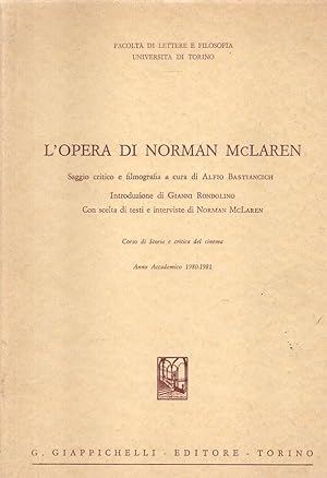 Seller image for L'opera di Norman McLaren for sale by Laboratorio del libro