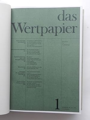 Das Wertpapier. Zeitschrift für Kapitalanlage. Jahrgang 1966 - 1970, in 10 Halbjahres-Bänden gebu...