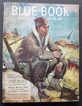 Seller image for BLUE BOOK (Bedsheet Size Pulp Magazine). November 1943; -- Volume 78 # 1 Room 40 O. B. by Denison Clift ; Soldier Cover for sale by Comic World