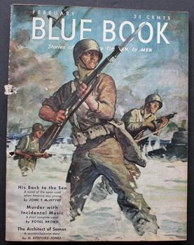Bild des Verkufers fr BLUE BOOK (Bedsheet Size Pulp Magazine). February 1944; -- Volume 78 #4 Murder with Incidental Music by Royal Brown; WWII Soldier Cover zum Verkauf von Comic World