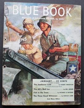Bild des Verkufers fr BLUE BOOK (Bedsheet Size Pulp Magazine). January 1945; -- Volume 80 #3 The Jamboree Lode by Robert Pinkerton; WWII Soldier Cover zum Verkauf von Comic World