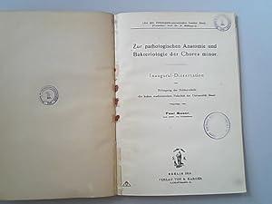 Bild des Verkufers fr Zur pathologischen Anatomie und Bakteriologie der Chorea minor. zum Verkauf von Antiquariat Bookfarm