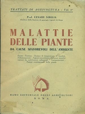 Malattie delle piante. Da cause sfavorevoli dell'ambiente