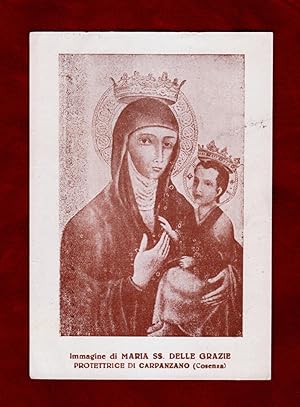 Vintage Prayer Card / Holy Card, circa 1953: Immagine di Maria SS. Delle Grazie Protettrice di Ca...