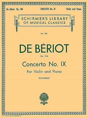 Bild des Verkufers fr Concerto No. 9 in a Minor, Op. 104: Schirmer Library of Classics Volume 782 Score and Parts zum Verkauf von AHA-BUCH GmbH