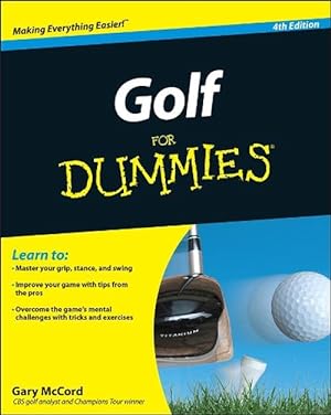 Immagine del venditore per Golf For Dummies (Paperback) venduto da Grand Eagle Retail