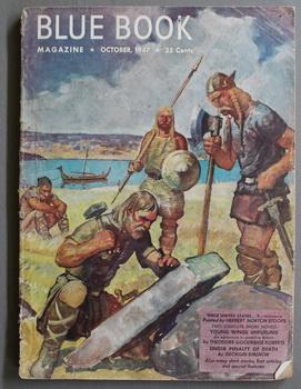 Seller image for BLUE BOOK (Bedsheet Size Pulp Magazine). October 1947; -- Volume 85 #6 Young Wings Unfurling by Theodore Goodridge Roberts;;Under Penalty of Death by George Simenon; Secret Agents in Munich by Richard M. Kelly; United States X Minnesota Cover for sale by Comic World