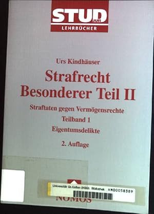 Seller image for Strafrecht Besonderer Teil II: Straftaten gegen Vermgensrechte- Teilband 1: Eigentumsdelikte. for sale by books4less (Versandantiquariat Petra Gros GmbH & Co. KG)