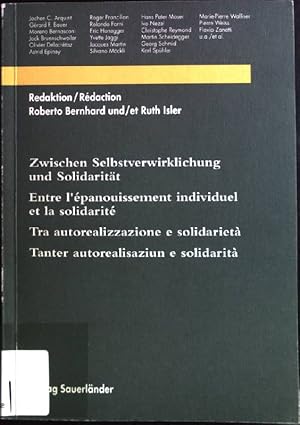 Bild des Verkufers fr Zwischen Selbstverwirklichung und Solidaritt. zum Verkauf von books4less (Versandantiquariat Petra Gros GmbH & Co. KG)