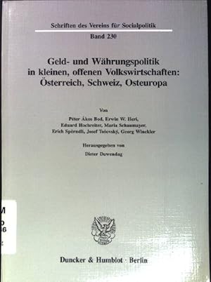 Bild des Verkufers fr Geld- und Whrungspolitik in kleinen, offenen Volkswirtschaften: sterreich, Schweiz, Osteuropa. Schriften des Vereins fr Socialpolitik ; N.F., Bd. 230 zum Verkauf von books4less (Versandantiquariat Petra Gros GmbH & Co. KG)